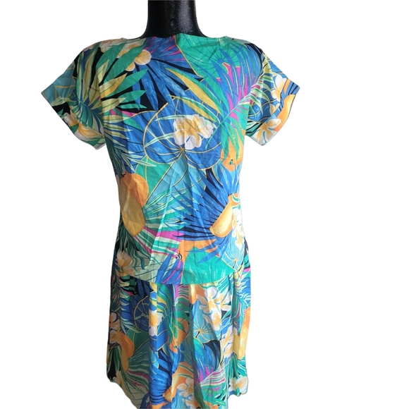 Vintage Tropical Print Skirt Set 8P - Picture 5 of 8